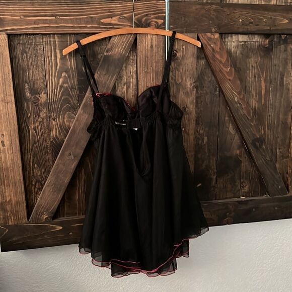 Priva Te Luxuries babydoll embroidered roses lingerie Medium - Picture 7 of 10